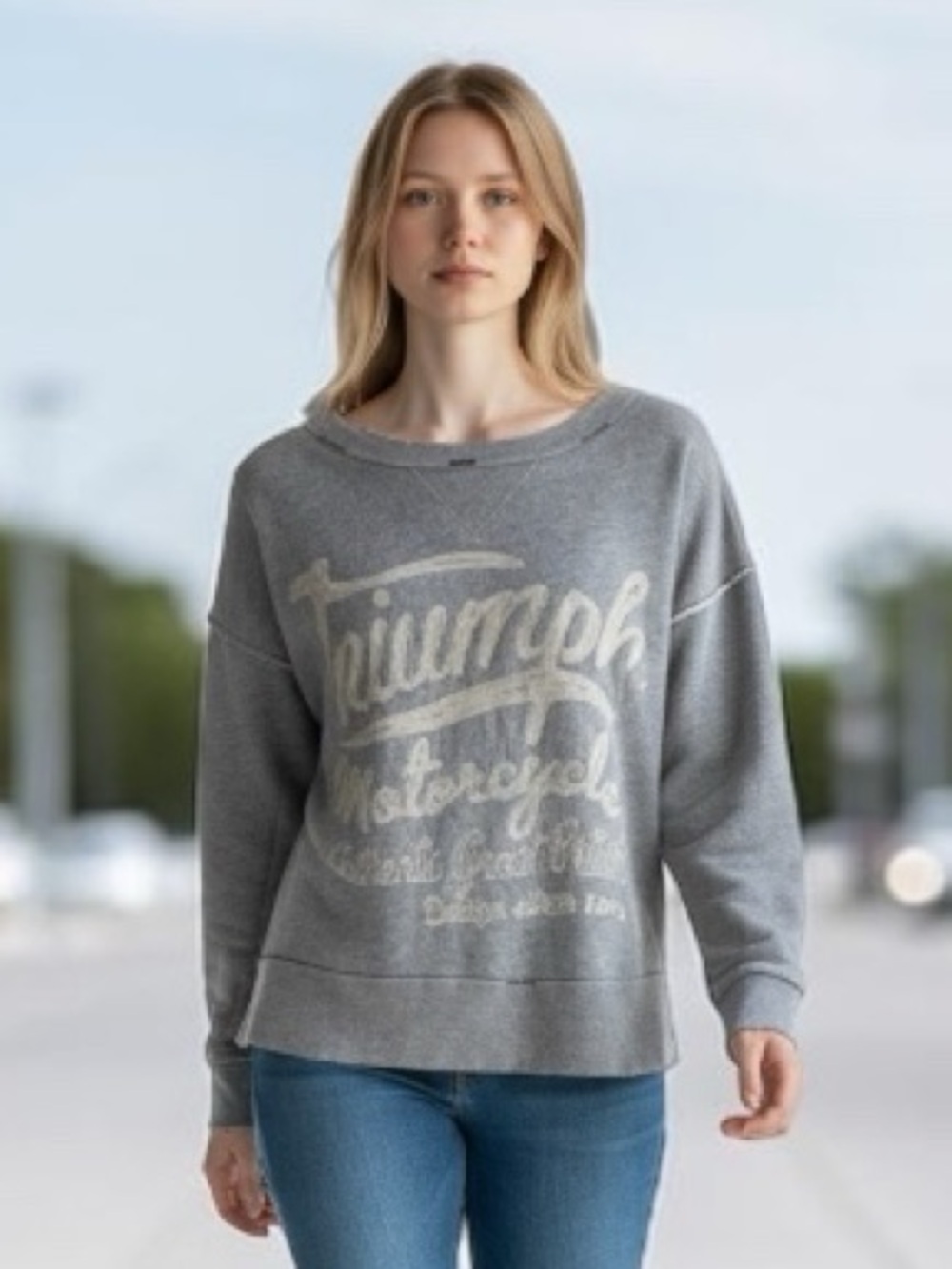 Triumph Motorcycles Graphic Sweatshirt from Lucky Brand Size Medium